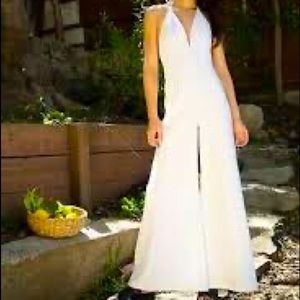 Free people size large - Brand new with tags- Josie halter jumpsuit - white